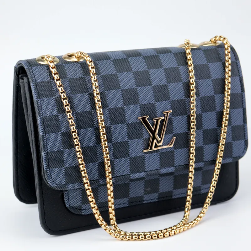 Sling Bag Leather Flap Open Chain Crossbody Purse #lv334-#22