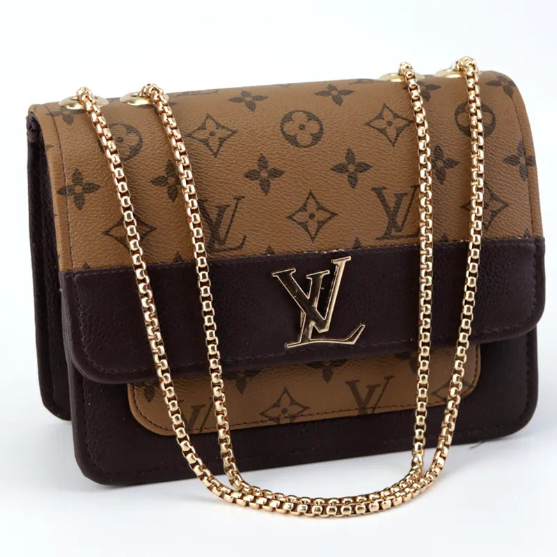 Sling Bag Leather Flap Open Chain Crossbody Purse #lv334-#22