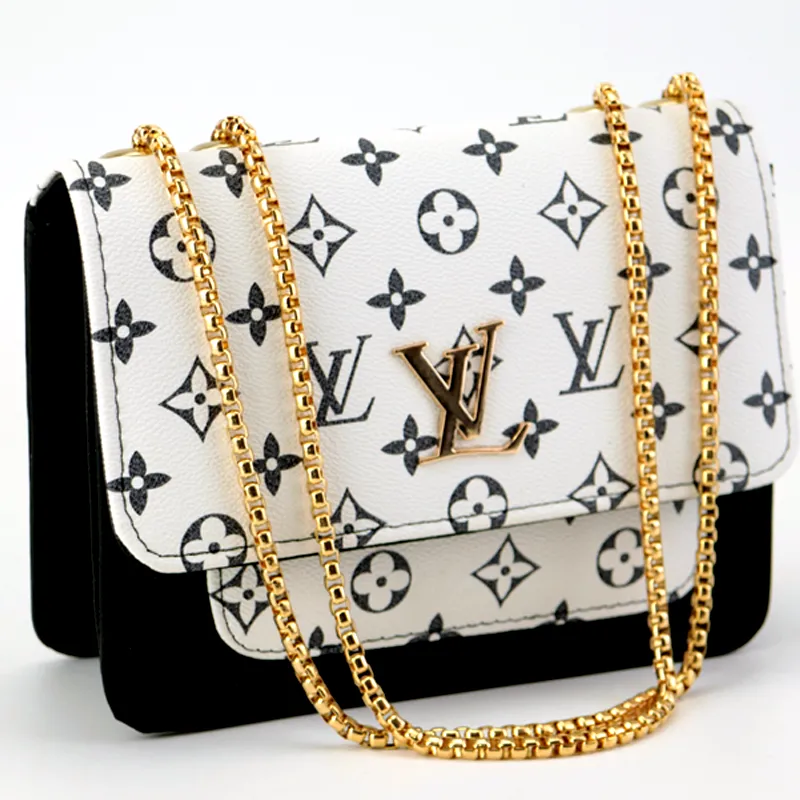 Sling Bag Leather Flap Open Chain Crossbody Purse #lv334-#22