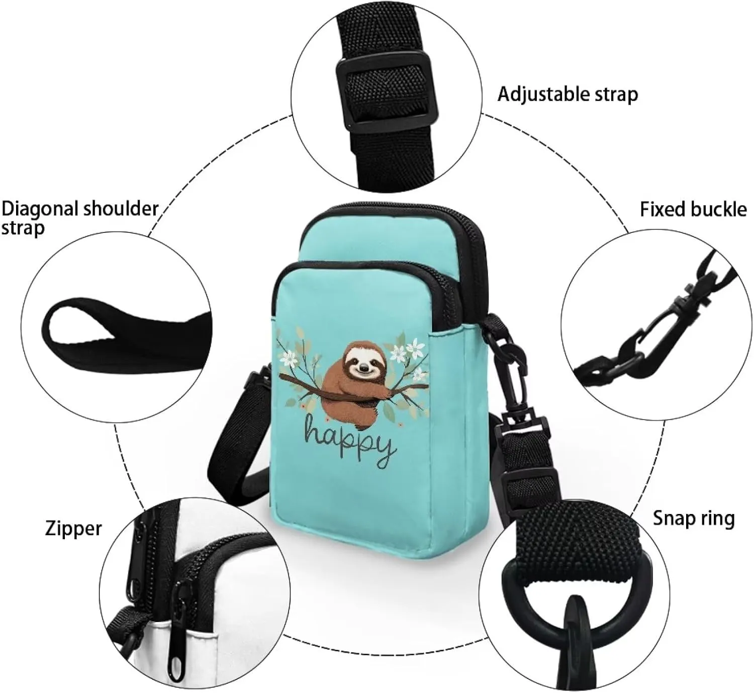 Small Crossbody Purse for Adults Kids Sling Flight Bag