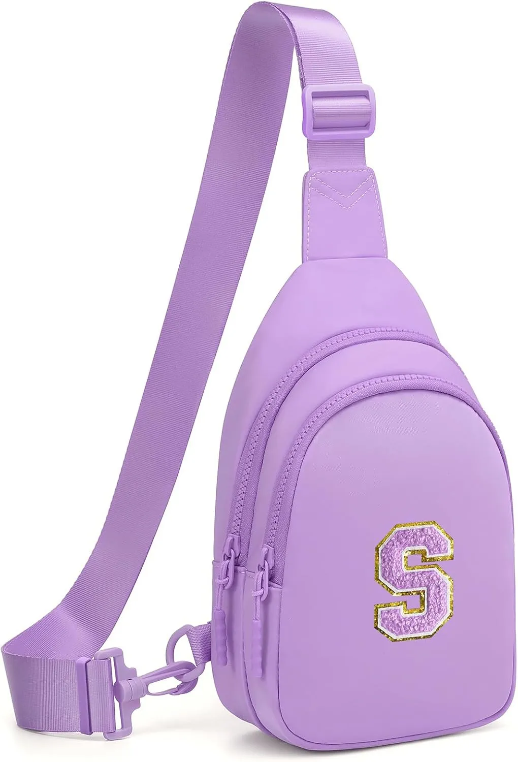 Small Initial Sling Bag for Women Crossbody Bags Fanny Pack Chest Bag Purses Birthday Gift