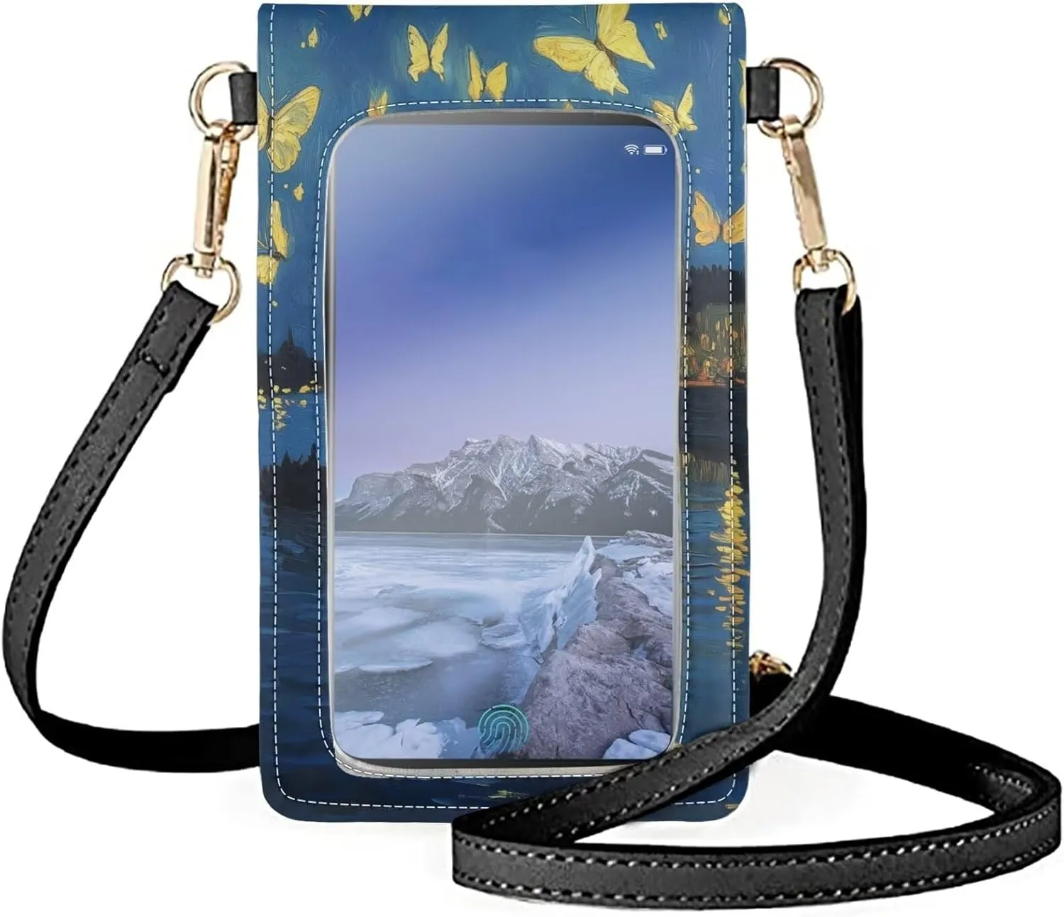 Small Leather Cell Phone Crossbody Bag for Women Cell Phone Purse Wallet Leather Shoulder Handbags