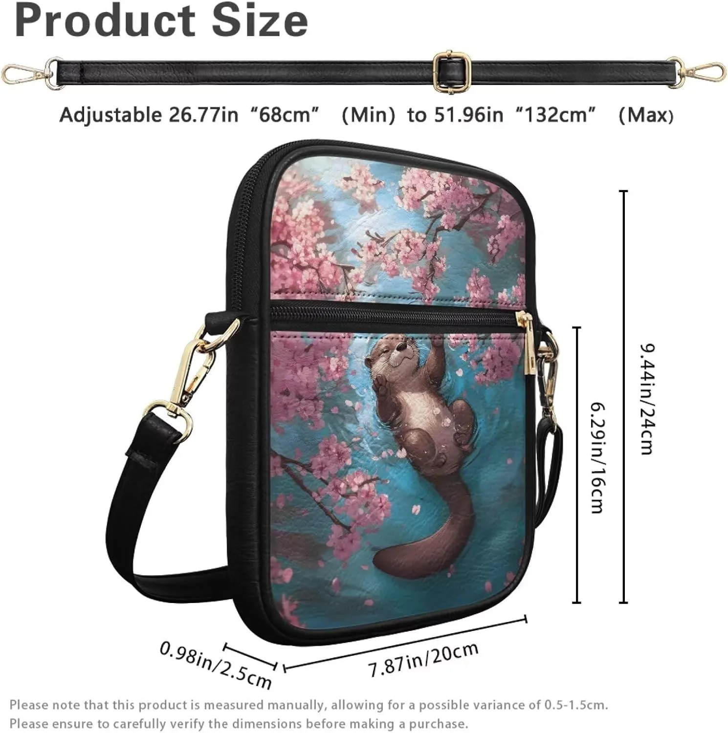 Small Leather Messenger Bag for Men Women Crossbody Shoulder Bag Satchel Casual Sling Daypack Work Daily Purse