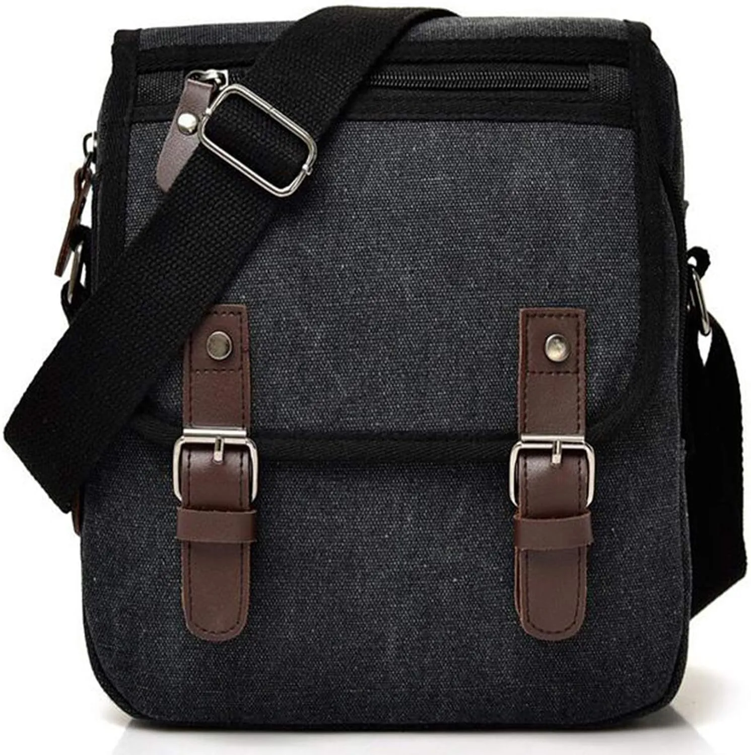 Small Vintage Canvas Messenger Bag for Men Crossbody Bag Shoulder Bag for Women Small Satchel Bag Multi Pocket Purse