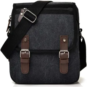Small Vintage Canvas Messenger Bag for Men Crossbody Bag Shoulder Bag for Women Small Satchel Bag Multi Pocket Purse