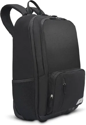 Solo New York Rolling Backpack with Wheels - Roller Bag for Women & Men, Carry On Size for Travel, Wheeled Bookbag for Work, Fits 15.6" Laptops - Bleeker, Black