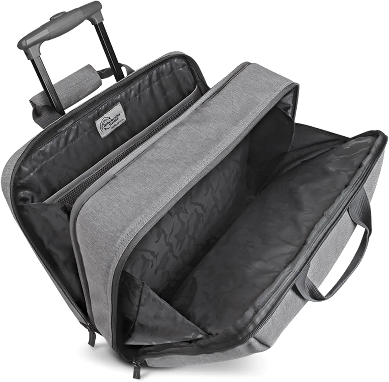 Solo New York Underseat Rolling Catalog Case - Roller Laptop Bag with Wheels, Wheeled Briefcase for Women & Men, Carry On Size for Travel, Fits 15.6" Computer - Re:Start, Gray