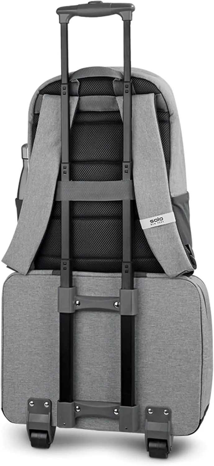 Solo New York Underseat Rolling Catalog Case - Roller Laptop Bag with Wheels, Wheeled Briefcase for Women & Men, Carry On Size for Travel, Fits 15.6" Computer - Re:Start, Gray