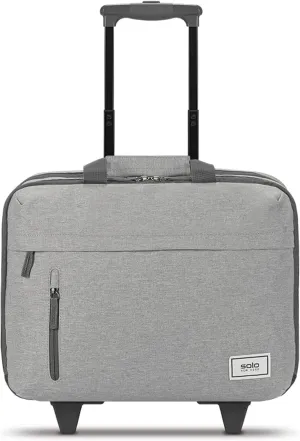Solo New York Underseat Rolling Catalog Case - Roller Laptop Bag with Wheels, Wheeled Briefcase for Women & Men, Carry On Size for Travel, Fits 15.6" Computer - Re:Start, Gray