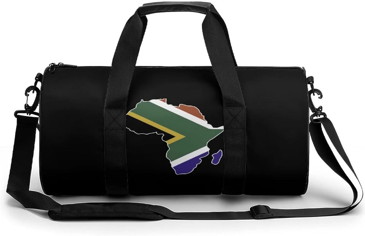 South Africa Flag Africa Map Sports Gym Bag Portable Duffel Bag Travel Workout Bag with Adjustable Strap for Men Women
