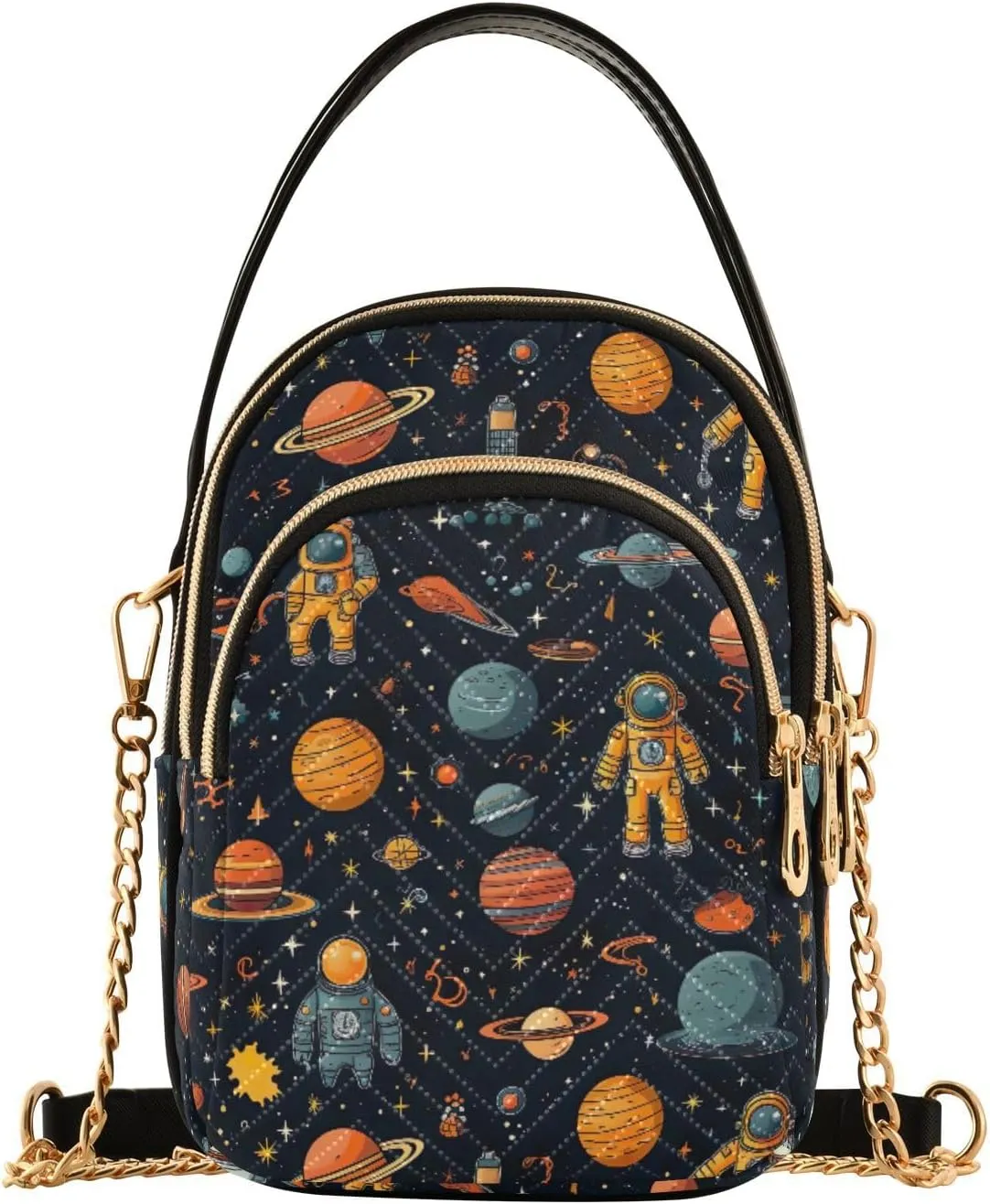Space Planet Galaxy Astronaut Small Crossbody Bags for Women Adjustable Strap Purses Travel Handbags 20853710