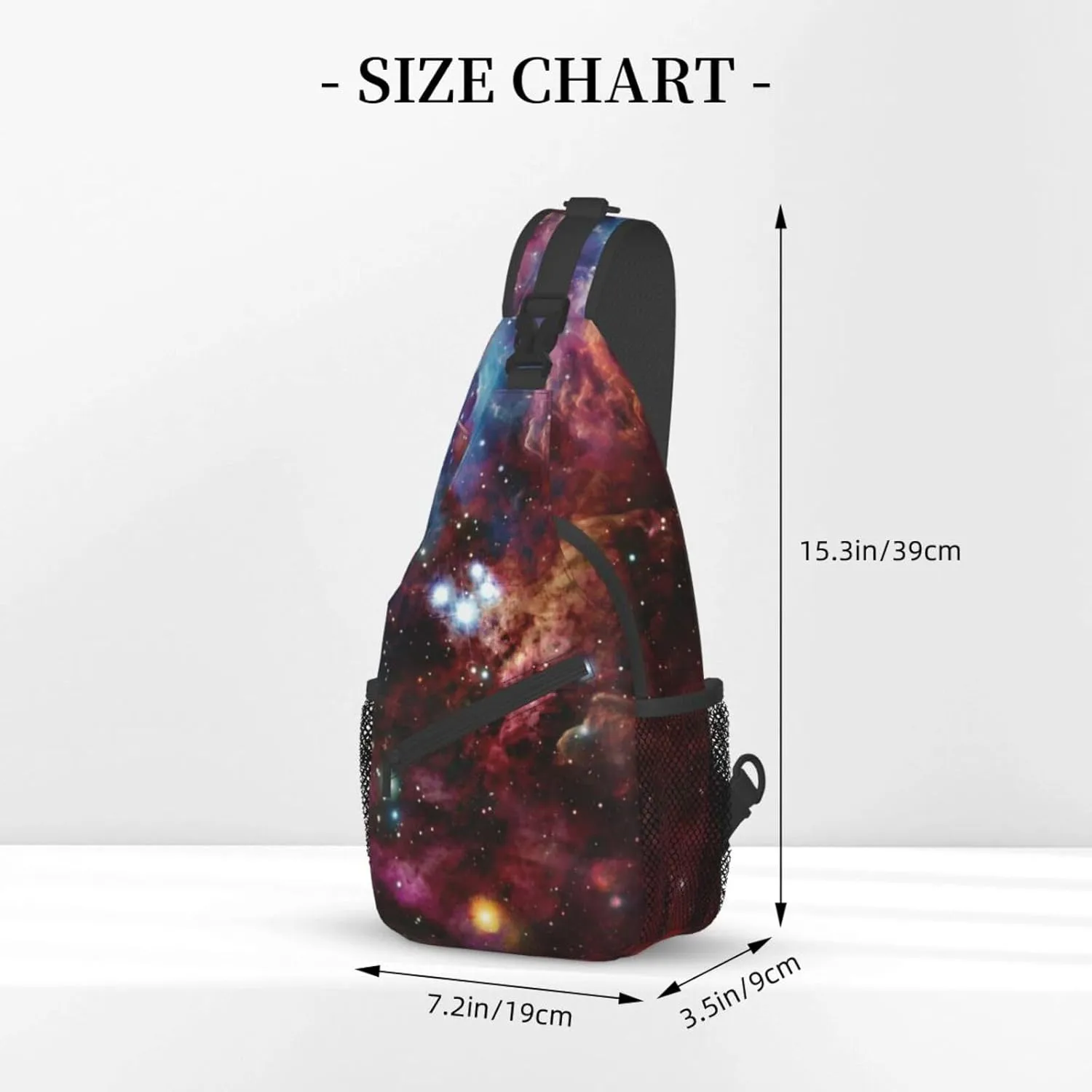 Space With Cluster Unisex Casual Diagonal Chest Bag,Multipurpose Crossbody Shoulder Bag Travel Hiking Daypack