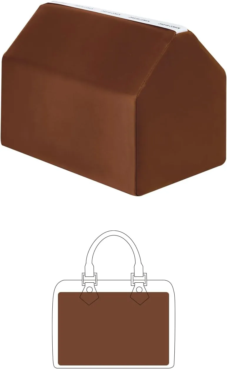 Speedy 25 Bag Pillow, Purse Shaper Insert Compatible with LV Speedy Bag, Handbag Filler with Soft Silk Surface and Memory Foam Inner without Overfull, Moisture-Proof (Gold, Speedy25)