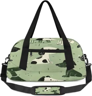 Sport Duffel Bag Cartoon Dogs Kids Gym Bag Weekender Overnight Bags for Boys Girls Teens Carry On Workout Travel Bag