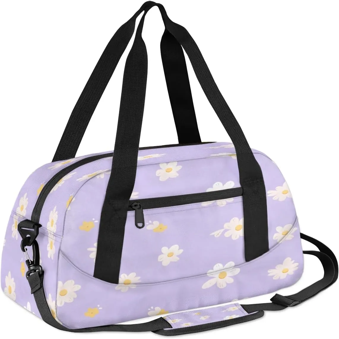 Sport Duffel Bag Cute Daisy Kids Gym Bag Weekender Overnight Bags for Boys Girls Teens Carry On Workout Travel Bag