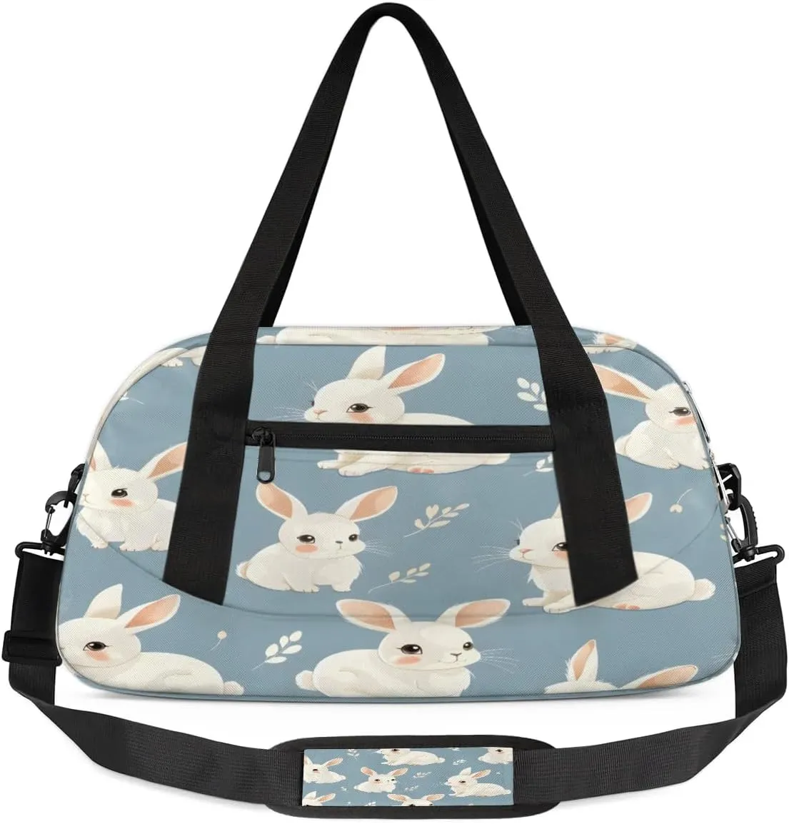 Sport Duffel Bag Cute Rabbits Kids Gym Bag Weekender Overnight Bags for Boys Girls Teens Carry On Workout Travel Bag