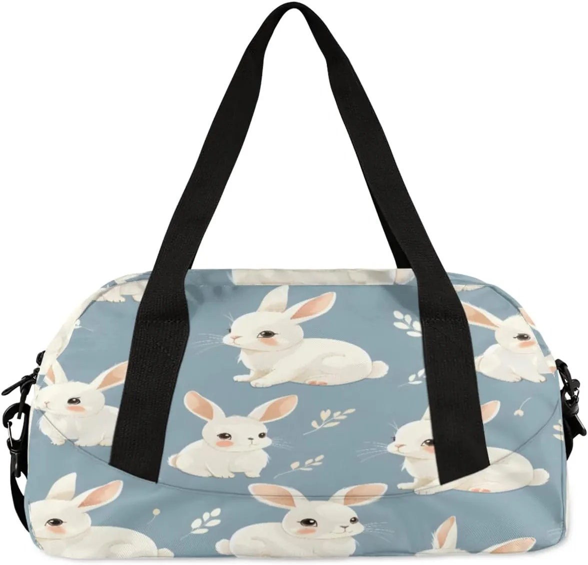 Sport Duffel Bag Cute Rabbits Kids Gym Bag Weekender Overnight Bags for Boys Girls Teens Carry On Workout Travel Bag