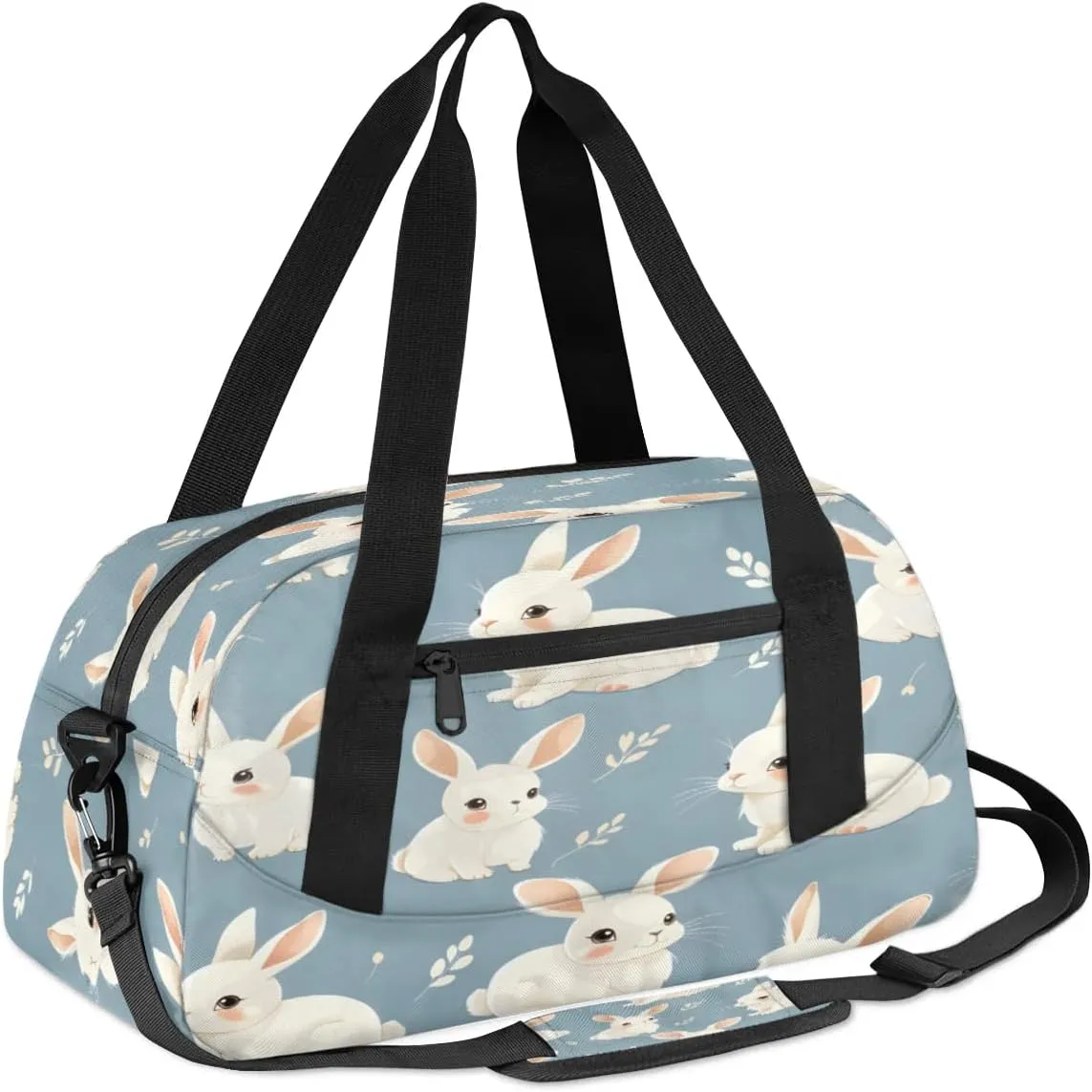 Sport Duffel Bag Cute Rabbits Kids Gym Bag Weekender Overnight Bags for Boys Girls Teens Carry On Workout Travel Bag