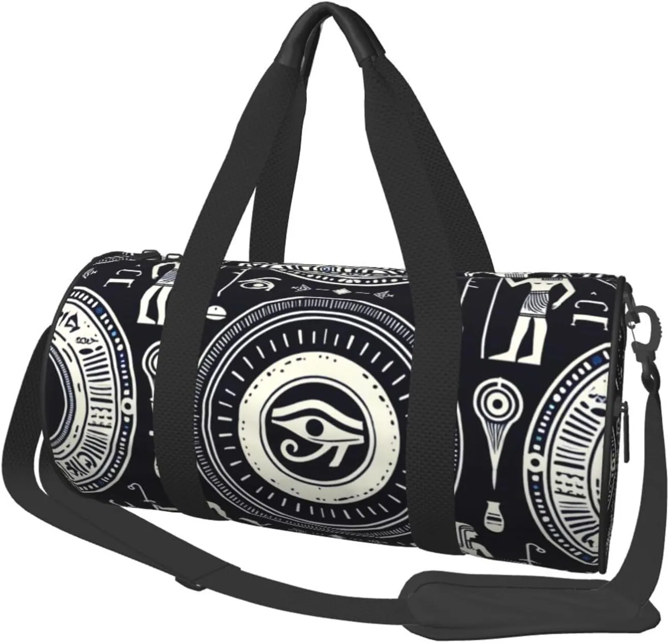 Sports Duffel Bag Ancient-Egyptian-Hieroglyphic Foldable Travel Tote Bag Weekender Sleepover Carry On Bag