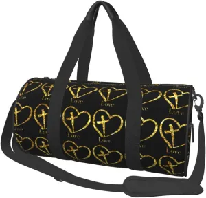 Sports Duffel Bag Faith-Hope-Love-Christian-God Foldable Travel Tote Bag Weekender Sleepover Carry On Bag