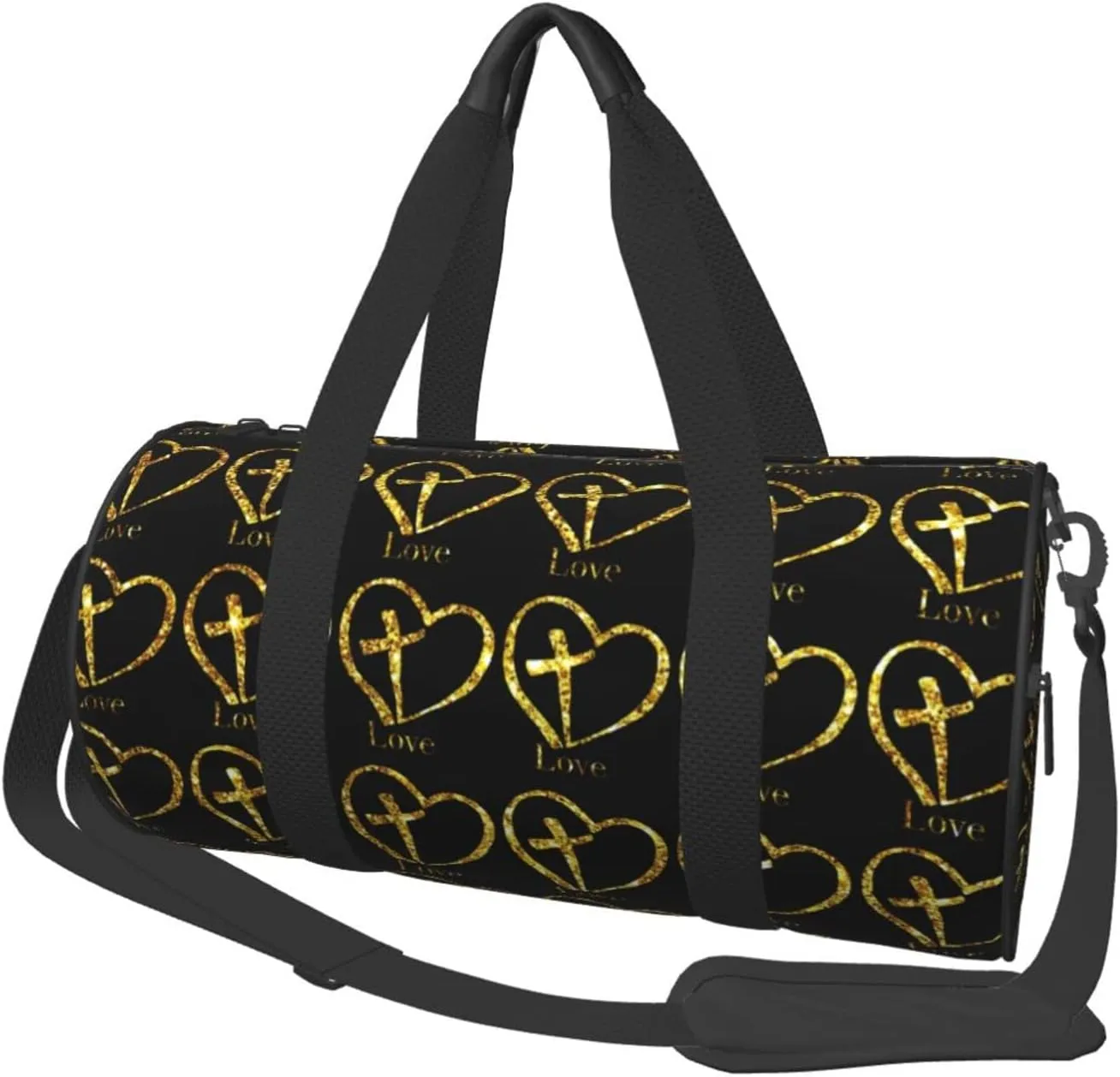 Sports Duffel Bag Faith-Hope-Love-Christian-God Foldable Travel Tote Bag Weekender Sleepover Carry On Bag