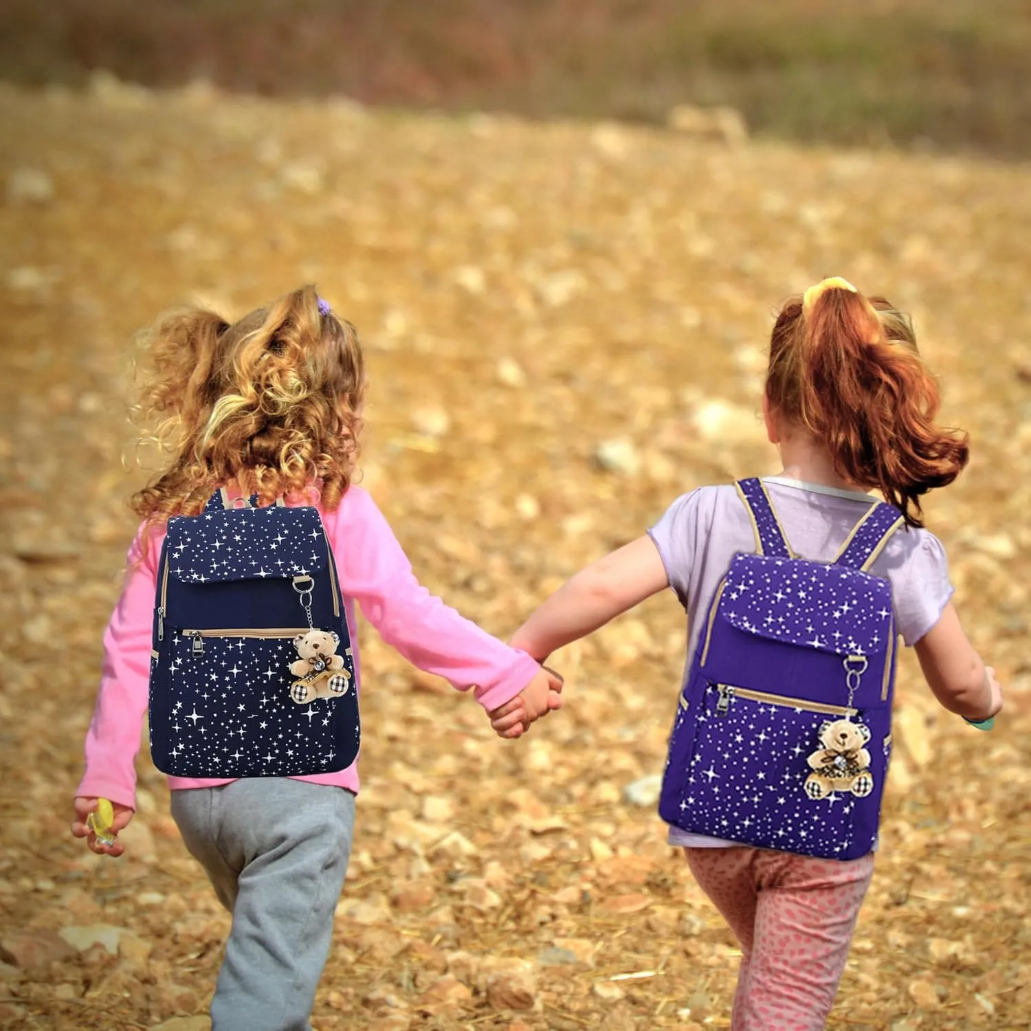 Star Print Girls Backpacks Set for School, School Bags Backpack Bookbags for Teens Girls, with Crossbody Bag, 3 Pieces