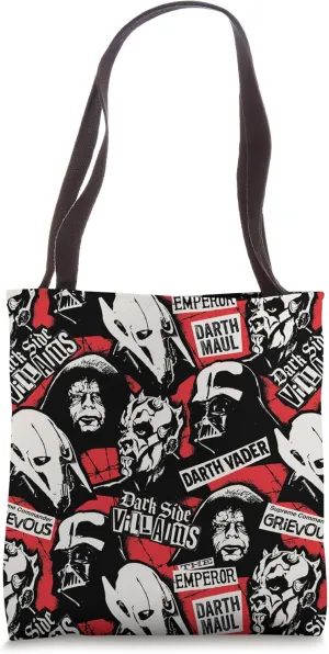 Star Wars Dark Side Villains Vader Maul Emperor Grievous Tote Bag