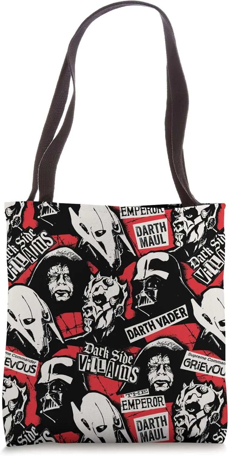 Star Wars Dark Side Villains Vader Maul Emperor Grievous Tote Bag
