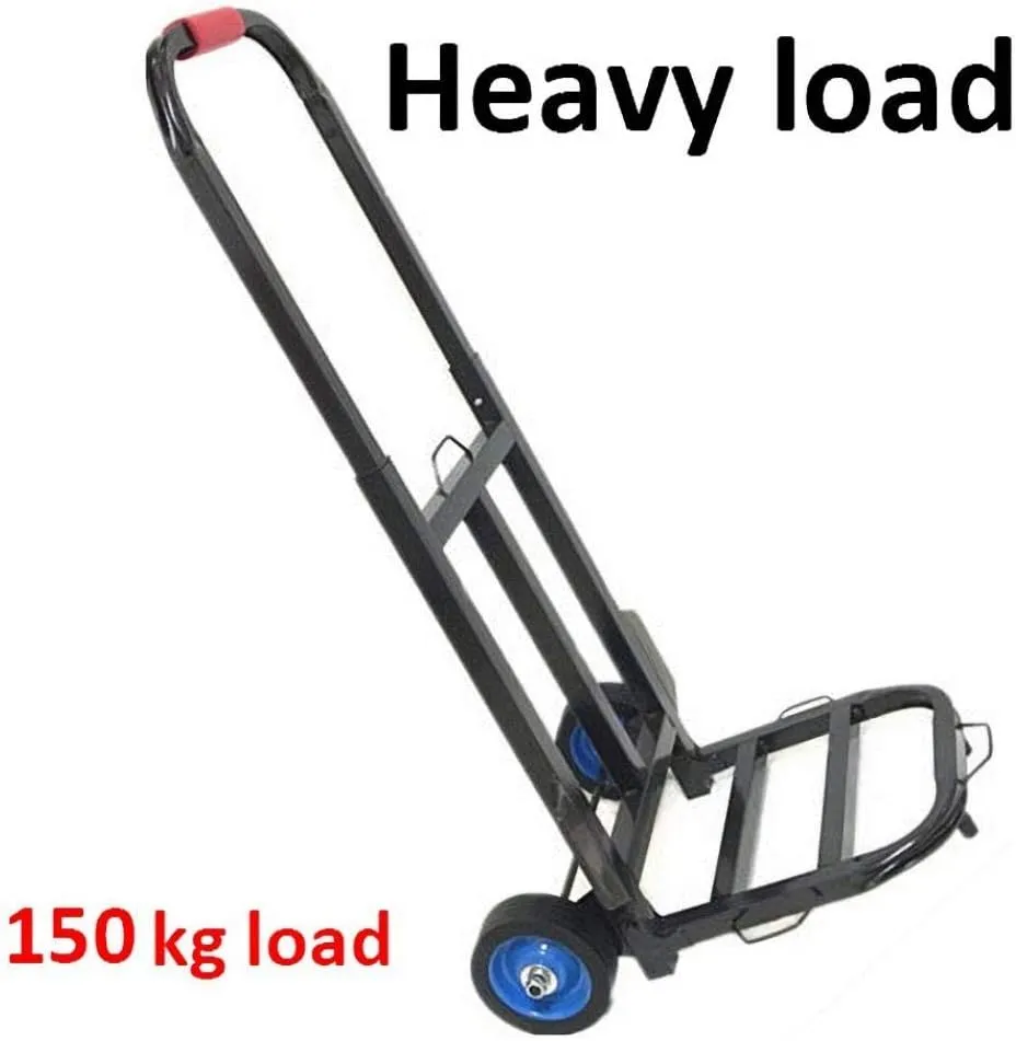 Steel Multi-Functional Hand Truck Trolley with Anti Puncture Solid Wheel and 130 kg Capacity Wheeled Shopping Bag for Sack Trolley (Style #5) (Style #5)