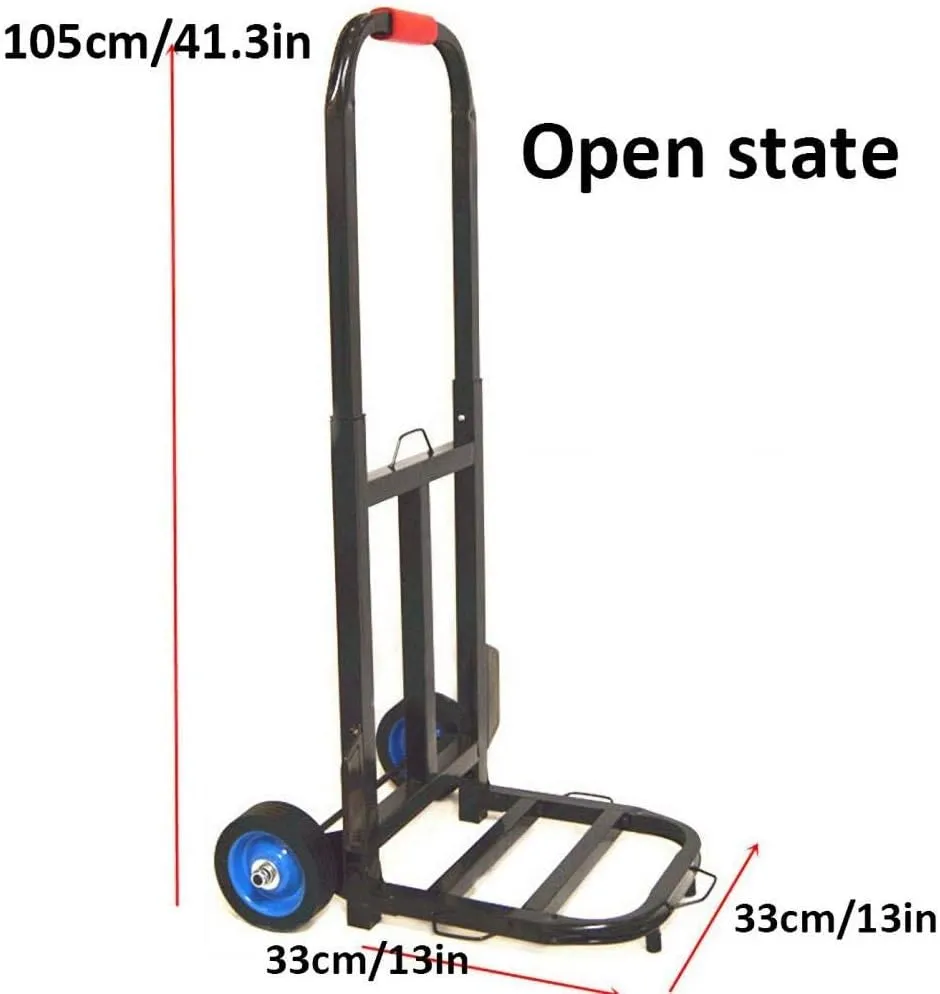 Steel Multi-Functional Hand Truck Trolley with Anti Puncture Solid Wheel and 130 kg Capacity Wheeled Shopping Bag for Sack Trolley (Style #5) (Style #5)