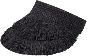 Straw Sun Visor Hat for Women, Summer Wide Brim Beach Sun Hat Roll-up Foldable Golf Visor