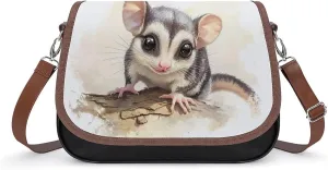 Sugar Glider Wildlife Womens Messenger Crossbody Bags Small Shoulder Handbags Purse with Adjustable Strap