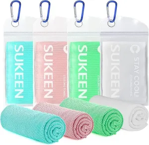 Sukeen Mini Cooling Towel(31 "x9),Kids Cooling Towel,Ice Towel,Soft Breathable Chilly Towel,Microfiber Towel for Boys and Girls Shool,Sport,Running,Camping,Fitness,Parent-Child Activities,ect.