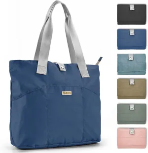 Sukeen Tote Bag for Women Foldable Tote Bag with Zipper Daily Shoulder Bags for Travel Work Gym