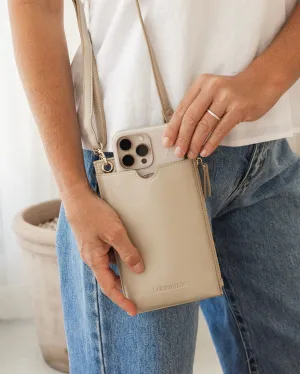 Suki Phone Crossbody Bag (Almond)