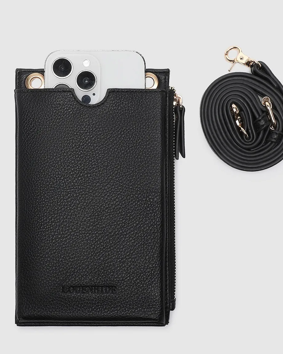 Suki Phone Crossbody Bag (Black)