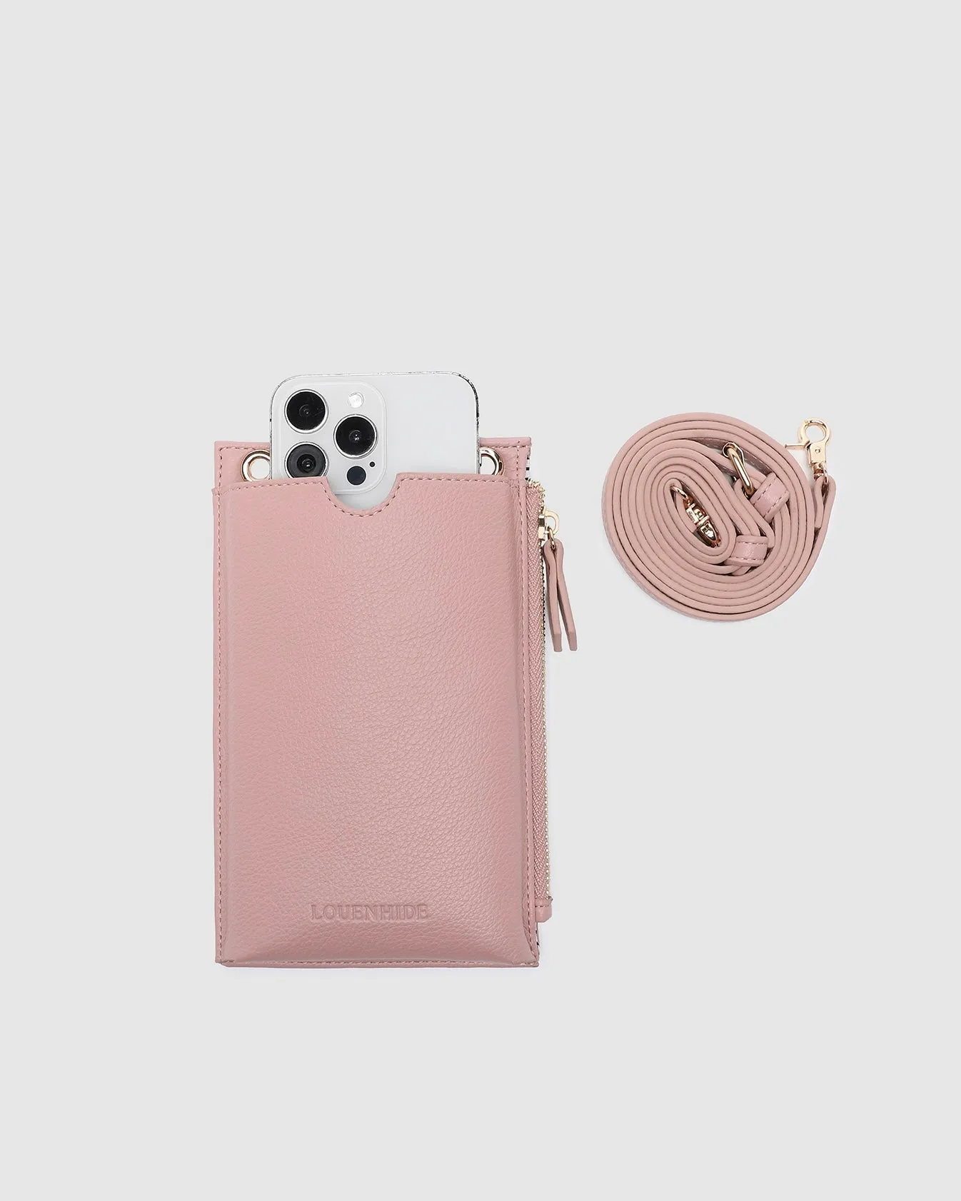 Suki Phone Crossbody Bag (Dusty Pink)