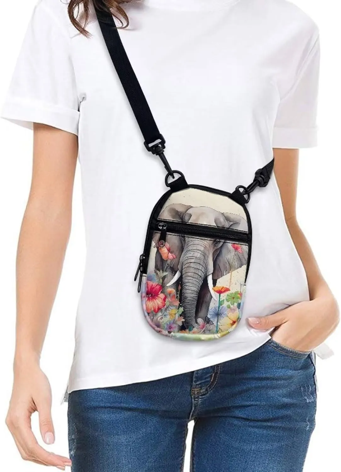 Suobstales Women Messenger Bag Mini Cross-Body Cell Phone Purse Shoulder Strap Wallet Pouch Bag Girls Crossbody Bag