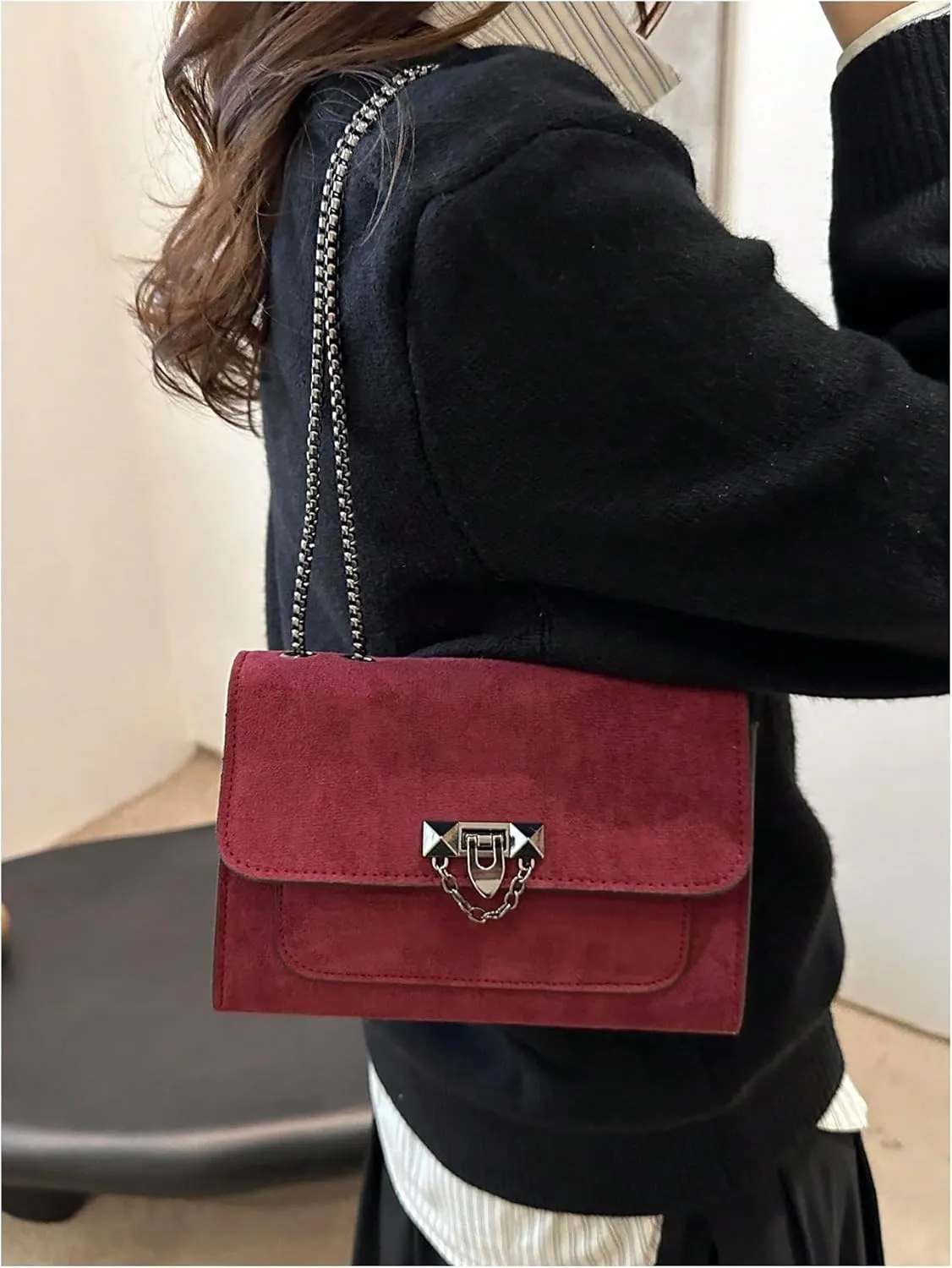 SweatyRocks Women's Leopard Print Flap Shoulder Bag Top Handle Leather Crossbody Purses with Chain Strap