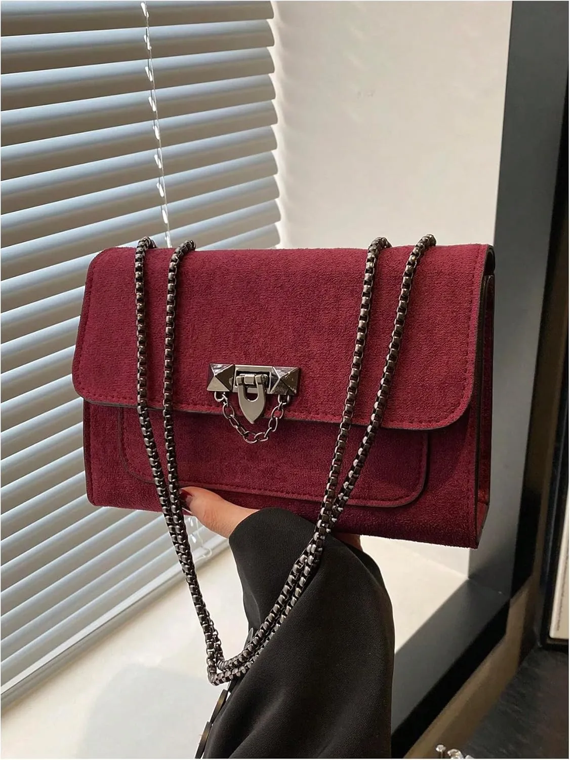 SweatyRocks Women's Leopard Print Flap Shoulder Bag Top Handle Leather Crossbody Purses with Chain Strap