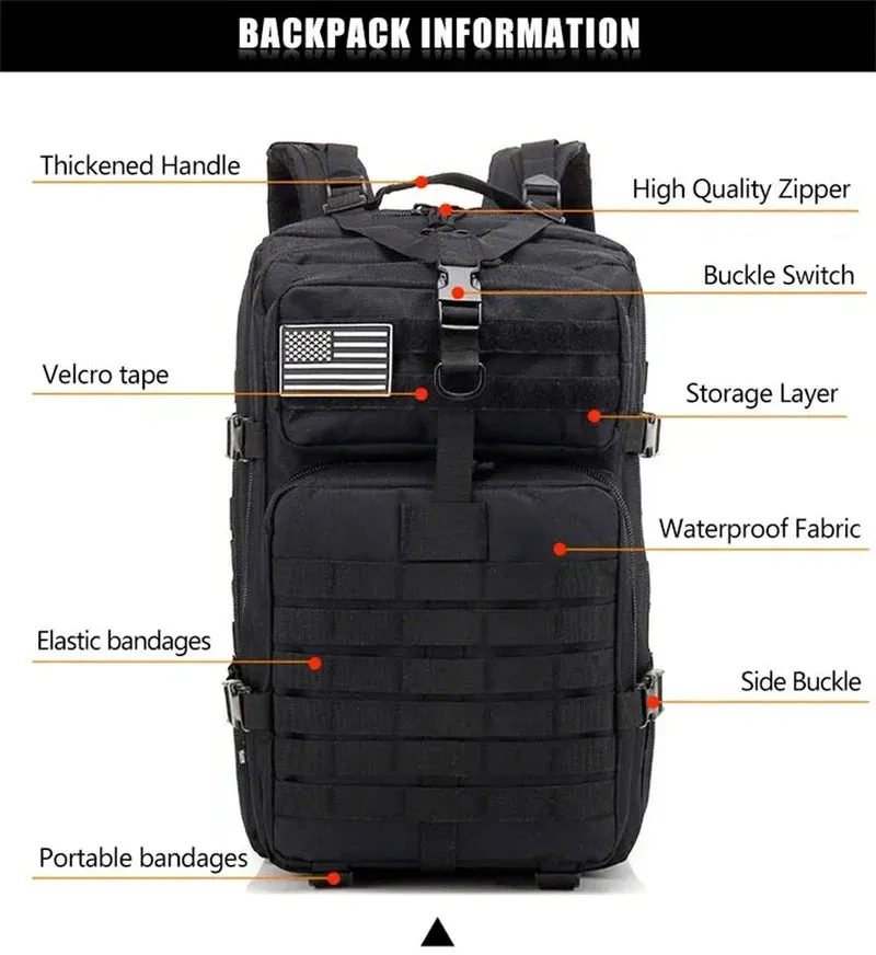 Tactical Hiking Backpacks – Large Capacity, Durable for Outdoor Travel