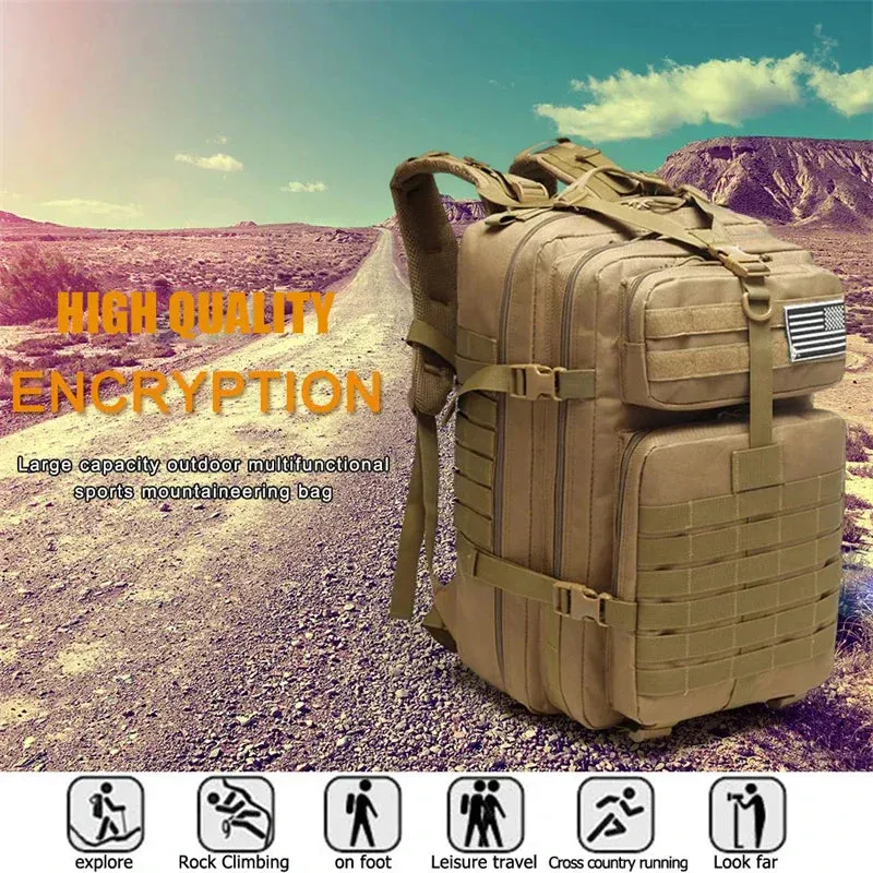 Tactical Hiking Backpacks – Large Capacity, Durable for Outdoor Travel