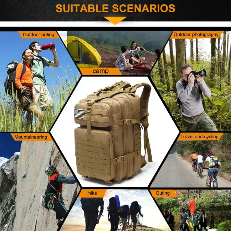Tactical Hiking Backpacks – Large Capacity, Durable for Outdoor Travel