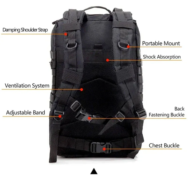 Tactical Hiking Backpacks – Large Capacity, Durable for Outdoor Travel