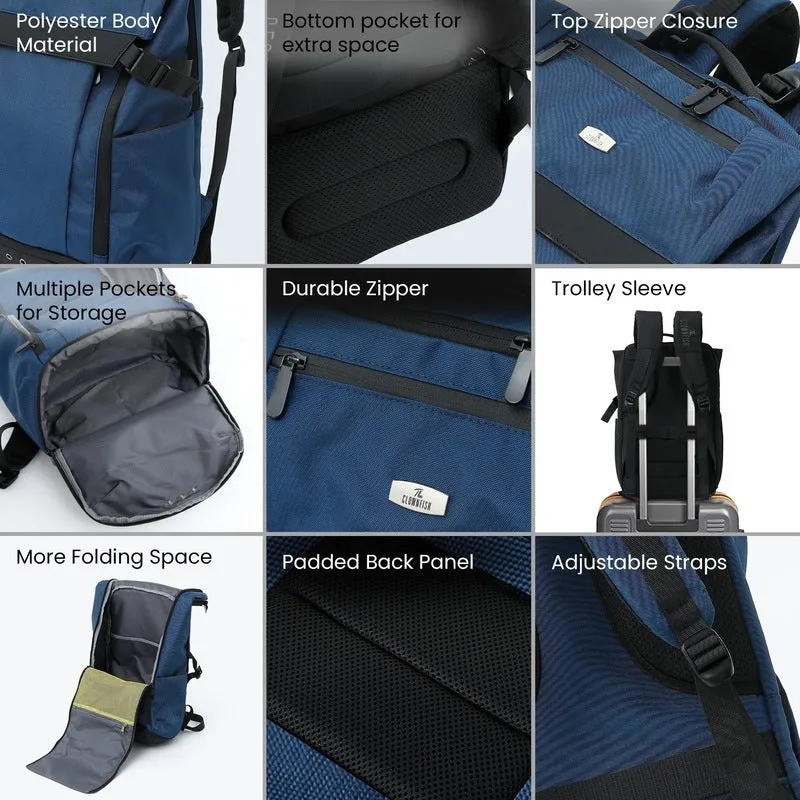 Tango Series: Laptop Bag with Dual-Zipper Pocket & Sponge Padding | 45x35x18cm | Blue
