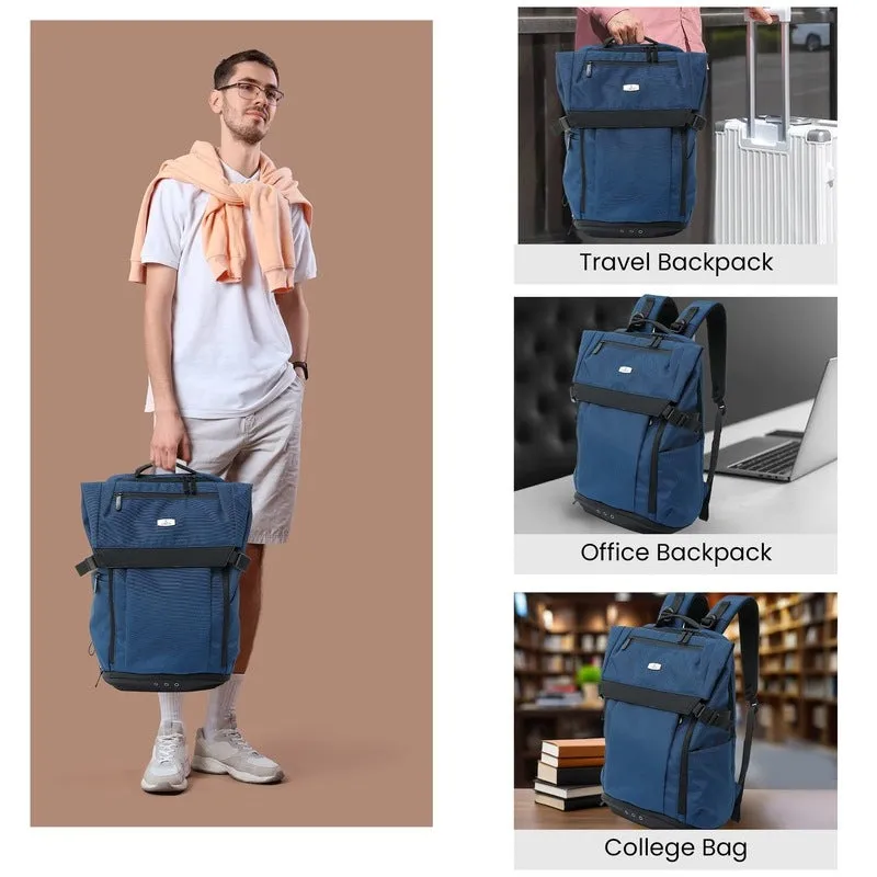 Tango Series: Laptop Bag with Dual-Zipper Pocket & Sponge Padding | 45x35x18cm | Blue