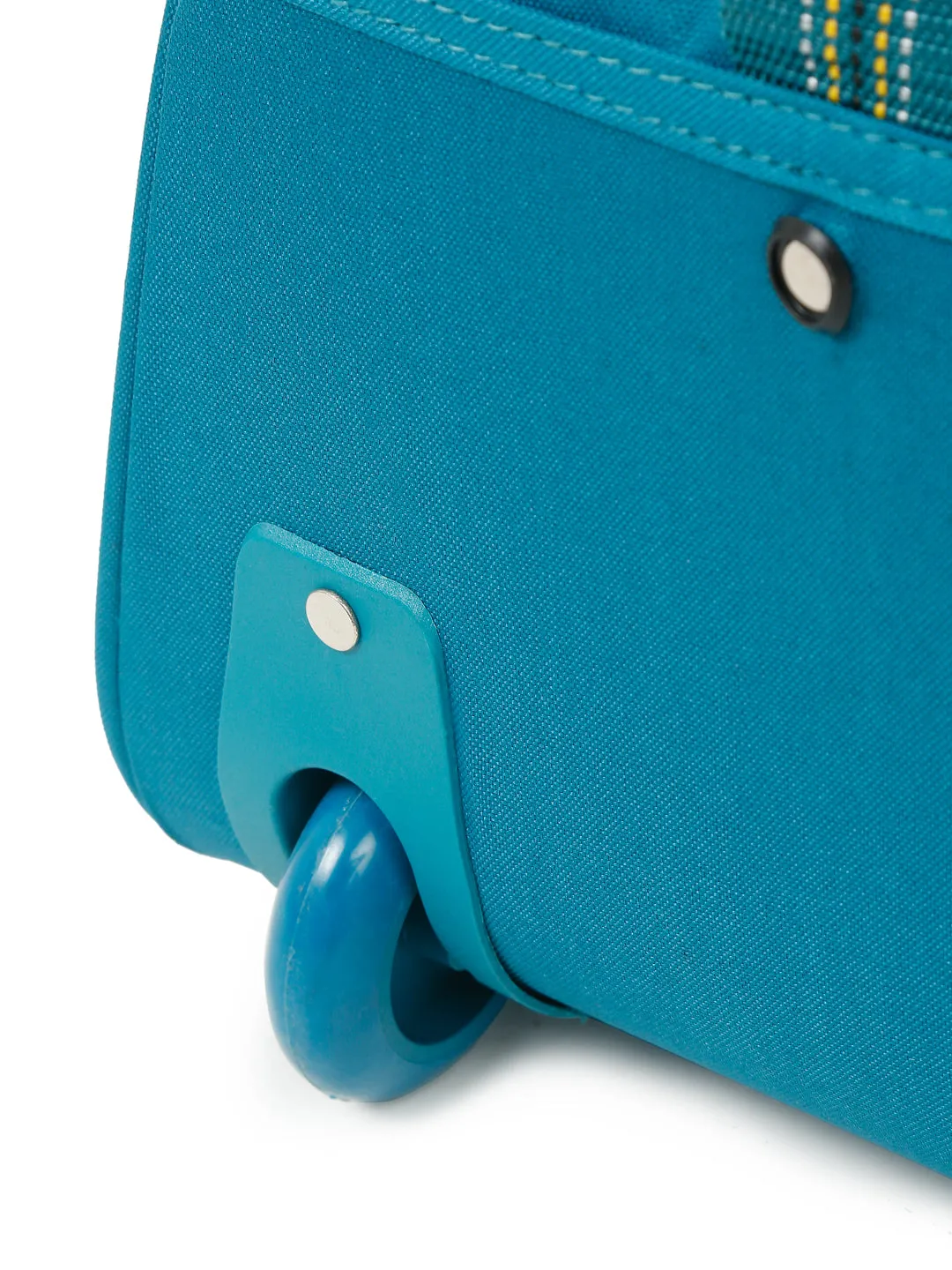 Teakwood Leather Teal Printed Small Duffle Bag