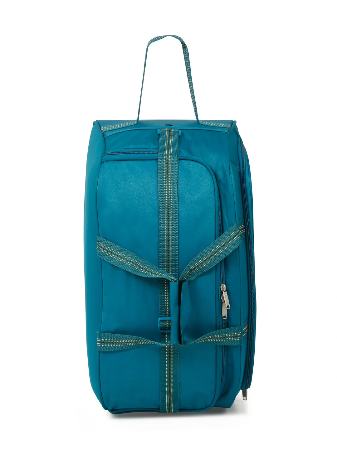 Teakwood Leather Teal Printed Small Duffle Bag