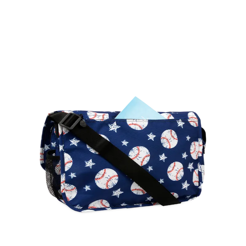 Terry Messenger bag in Baseball - Final Sale
