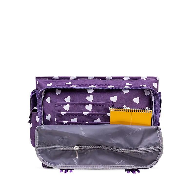 Terry Messenger bag in Purple Heart